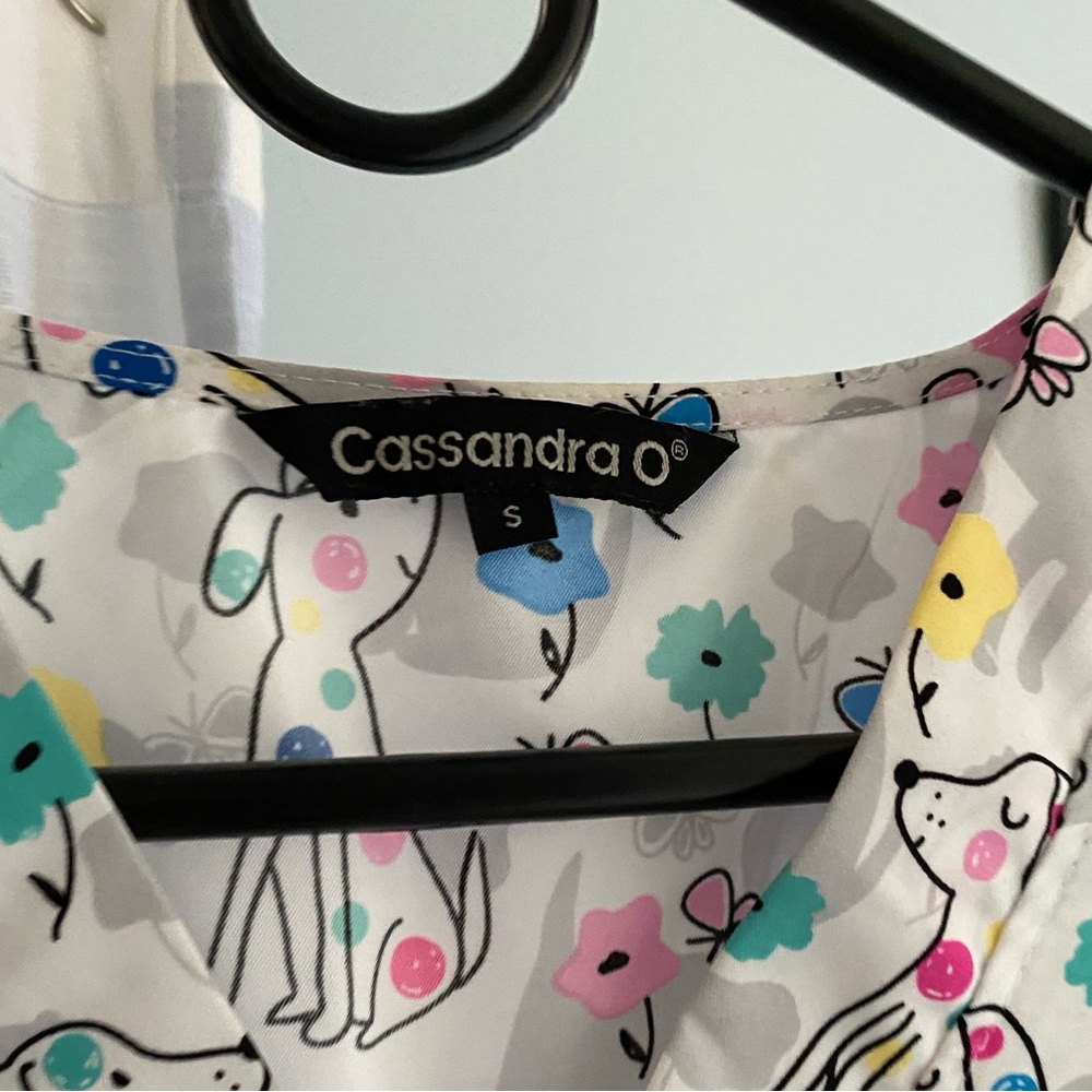 Size small but fits like a medium very roomy